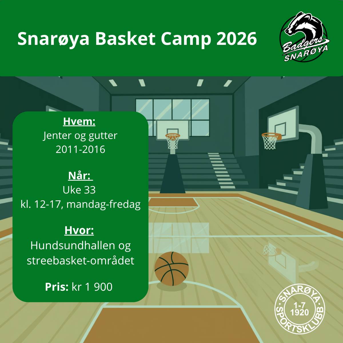 Snarøya Basket Camp 2026 cover