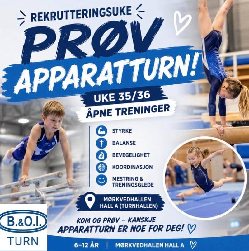 Påmelding "åpen trening" apparatturn cover