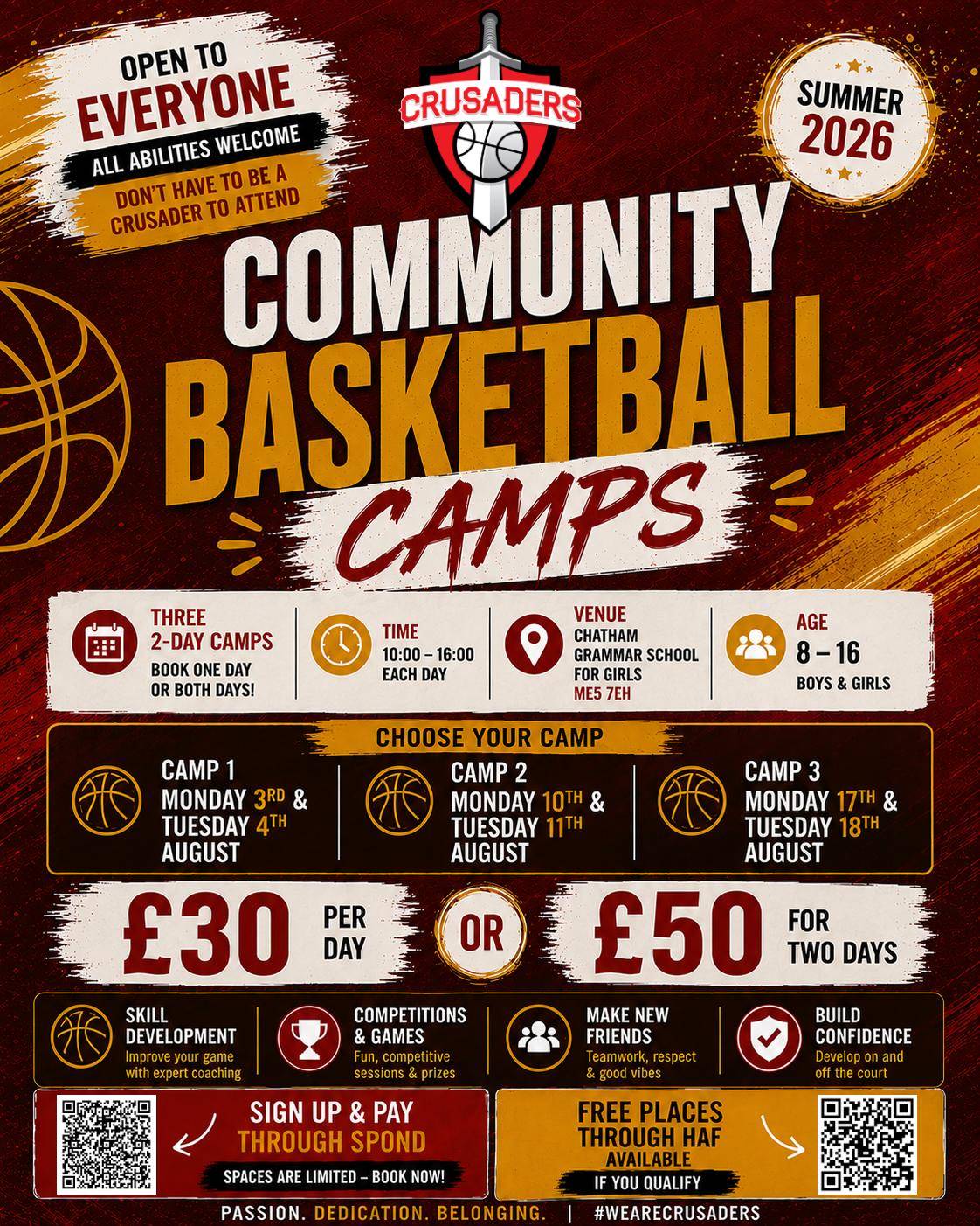 August Community Basketball Camps 2026 cover