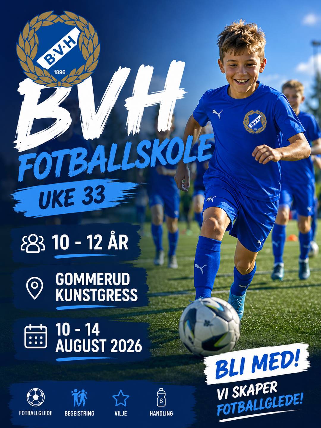 BVH Fotballskole 10 - 12 år uke 33 cover