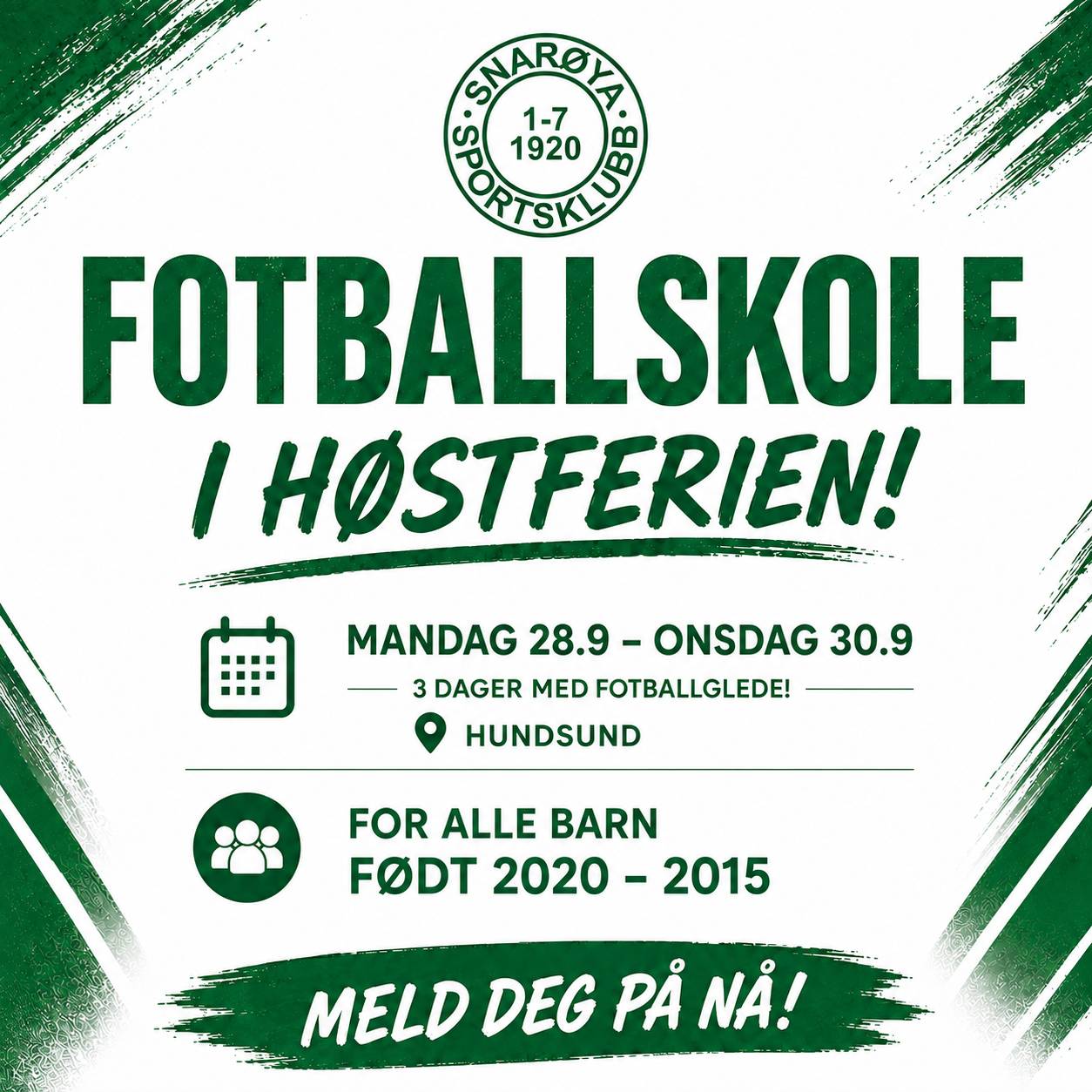 Fotballskole høst - UKE 40 cover