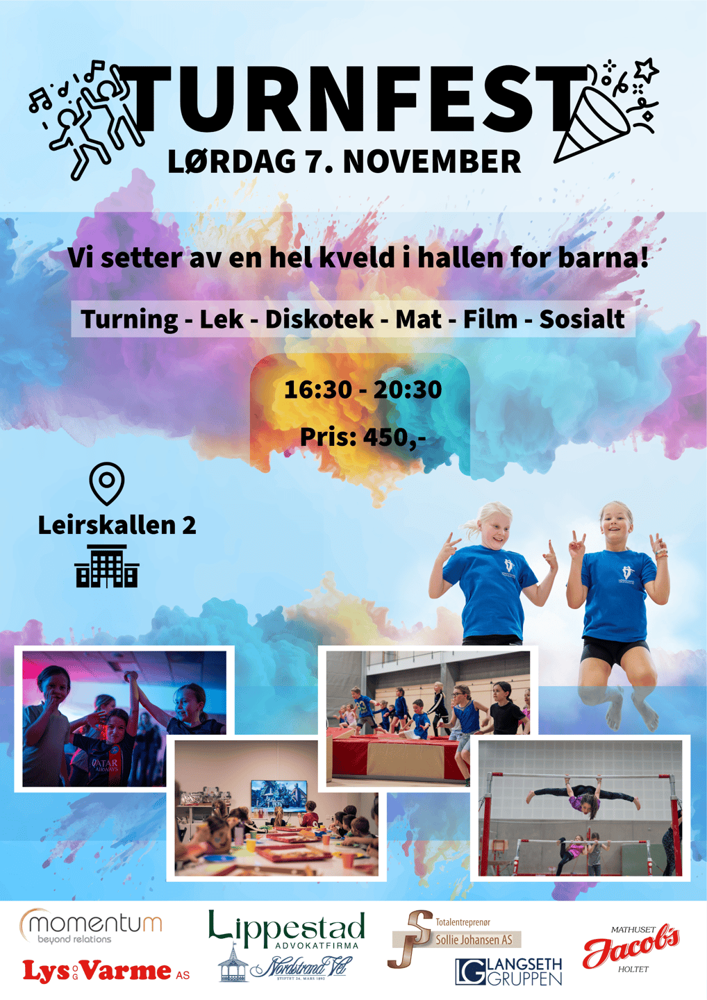 BLI MED PÅ TURNFEST I LEIRSKALLEN, for deg som går i 1.-6. klasse :-) cover