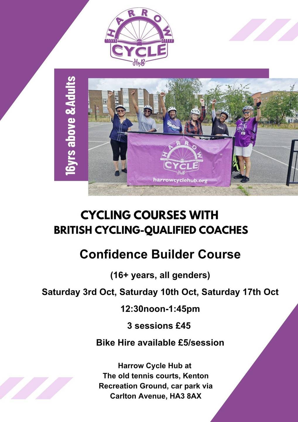 Confidence Builder Course (16+ years, all genders) Saturday 3rd Oct, Saturday 10th Oct, Saturday 17th Oct 12:30noon-1:45pm cover