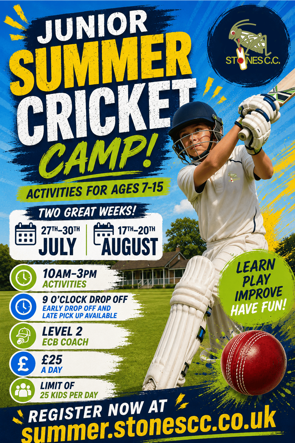 Stones Cricket Camps 2026 cover