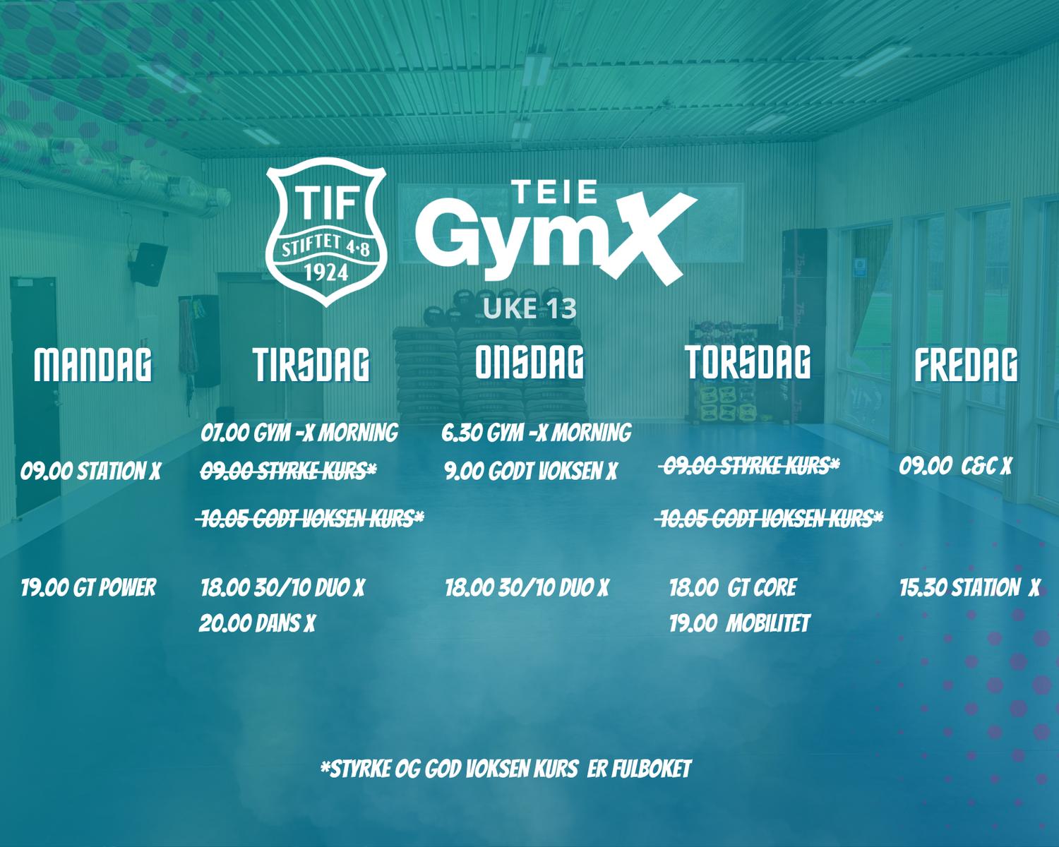 Teie GymX Prøveuke 23-27 mars cover