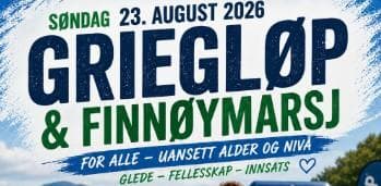 GRIEGLØPET 2026 23. august - Påmelding cover