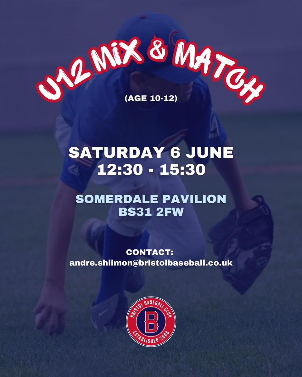 Bristol Baseball U12 Mix & Match Day cover