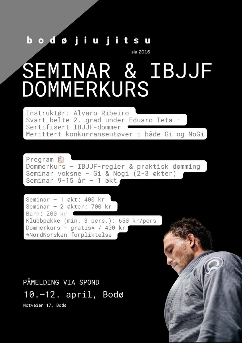 Seminar & IBJJF Dommerkurs – Alvaro Ribeiro cover