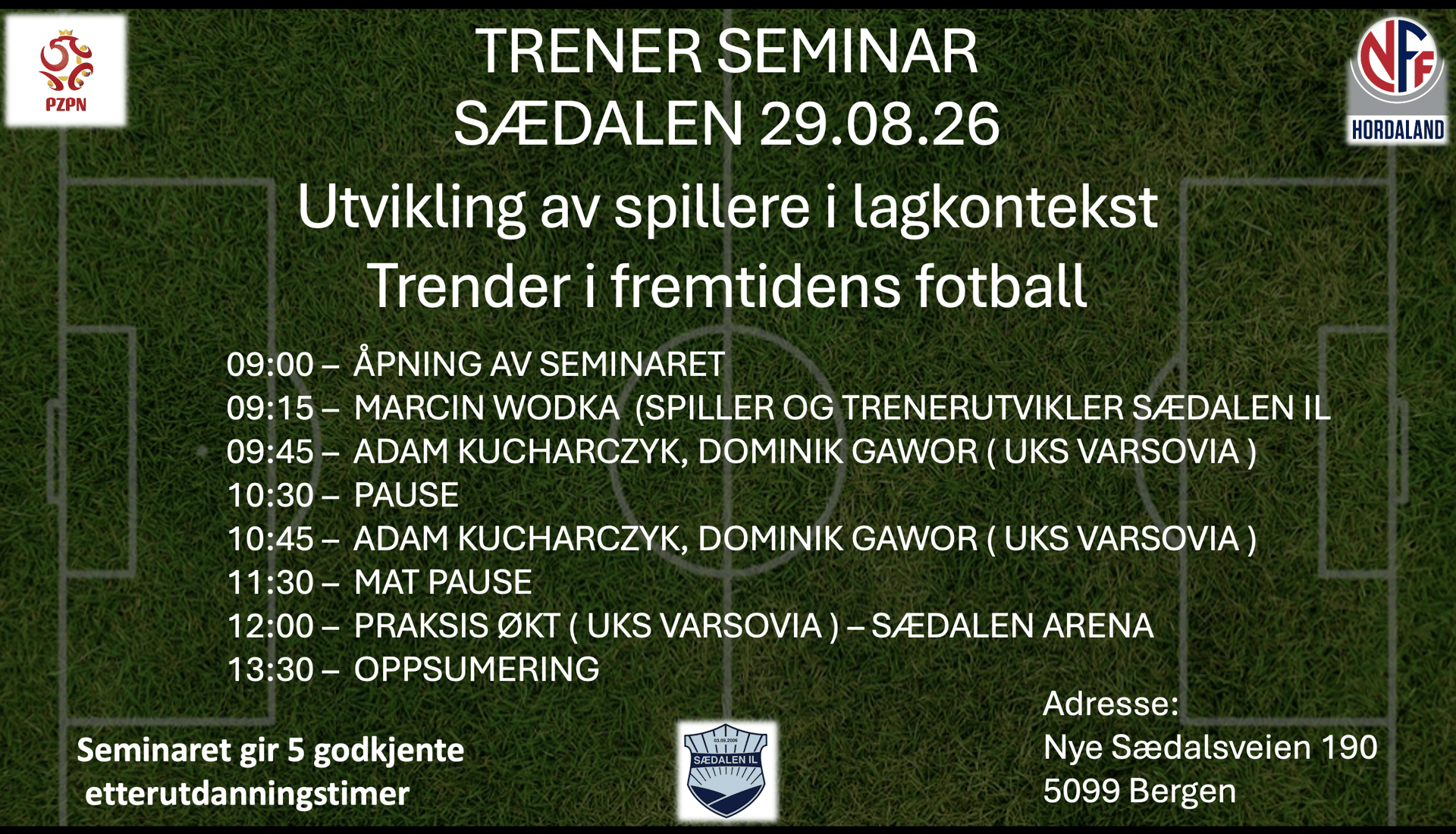 ⚽ Invitasjon til trenerseminar i Sædalen – 29. august 2026 cover