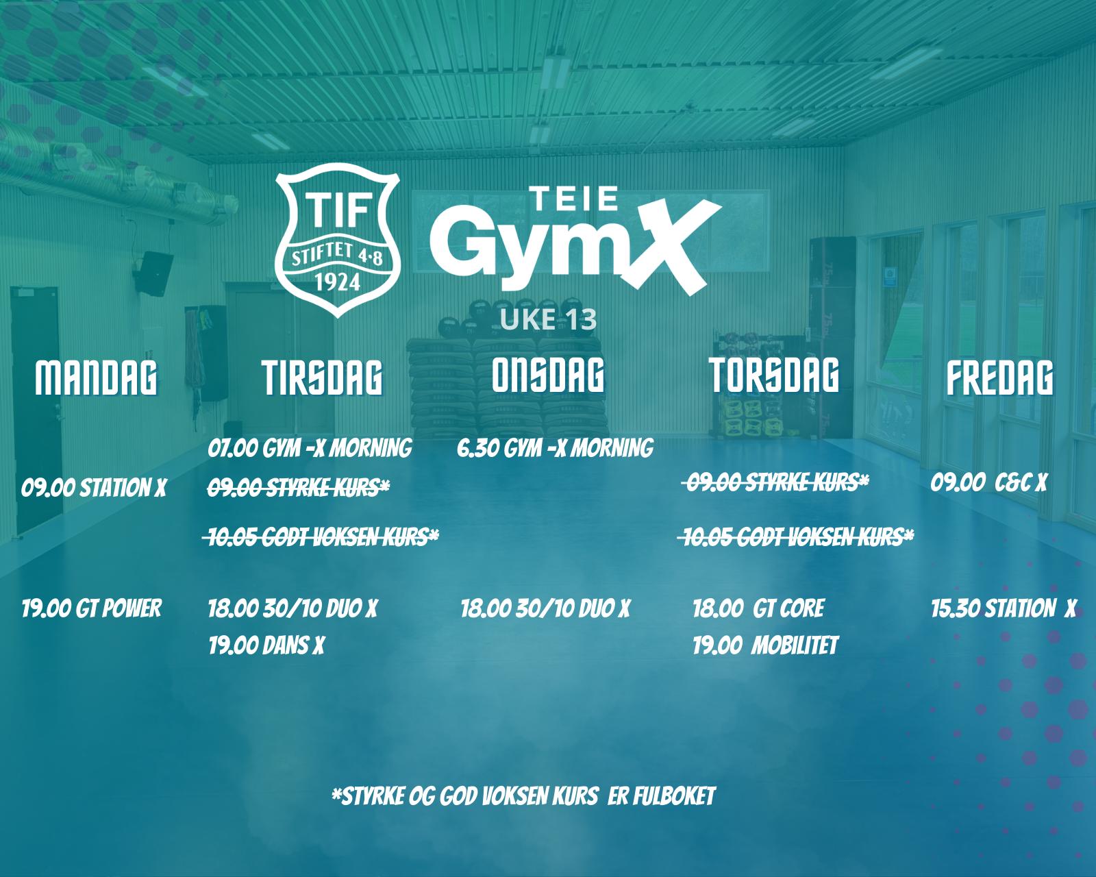 Teie GymX Prøveuke 23-27 mars cover