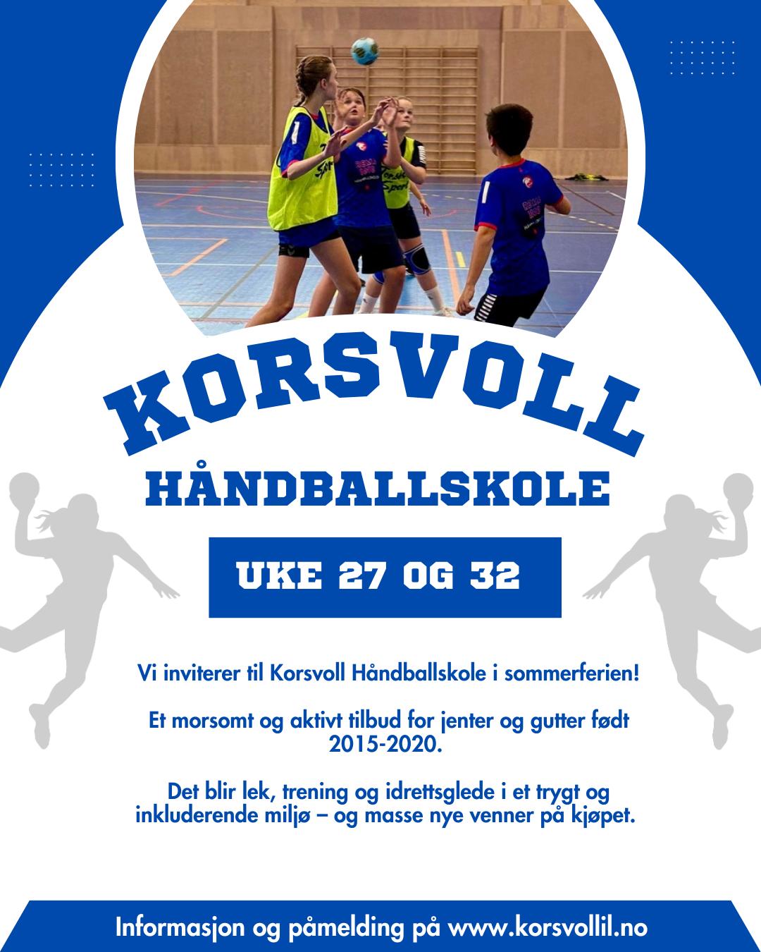 Håndballskole uke 27 og 32 (2020-2015) cover