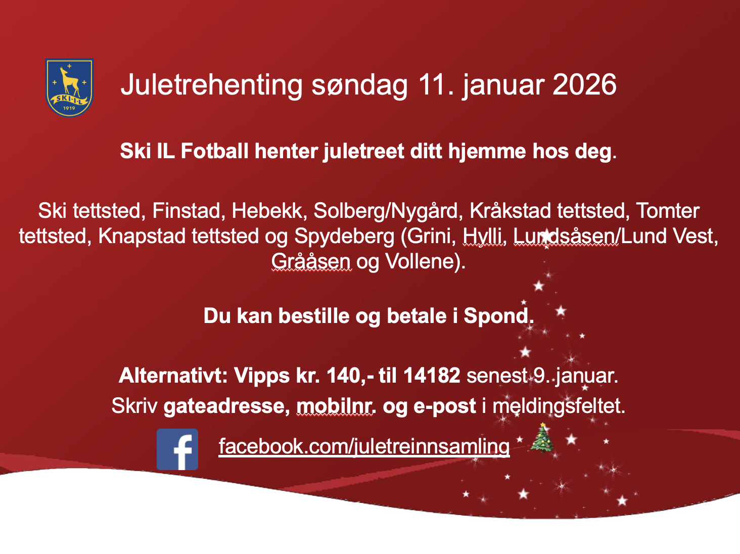 Juletreinnsamling 11. januar 2026 cover