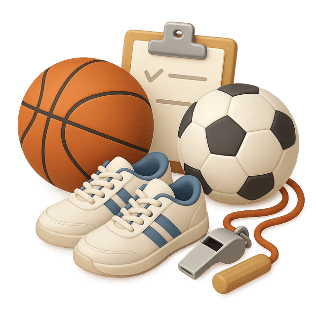 Illustrasjon av sportutstyr