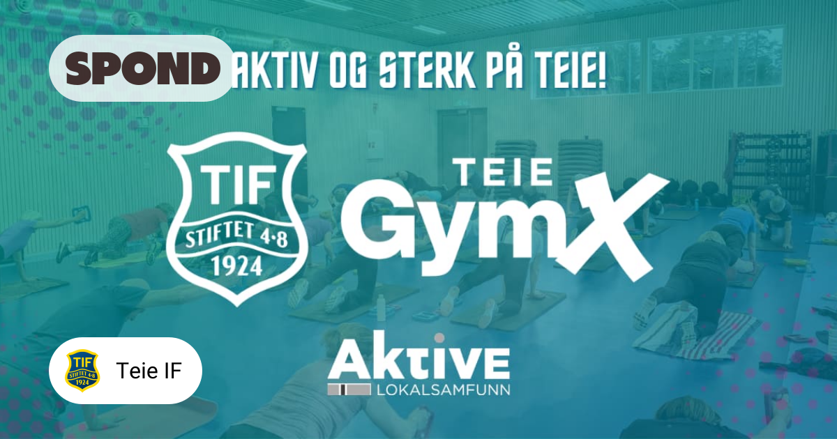 Teie GymX - Gruppetreningsmedlemskap | Teie IF | Spond Discover